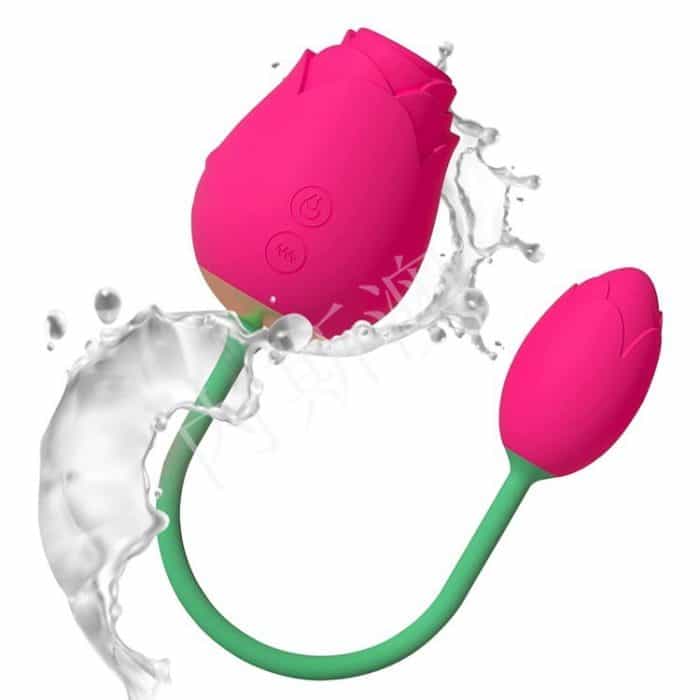 L&B--Vibrador com Estimulador de Clitóris com 10 Modos de Vibração e Pulsação Formato ROSA Recarregável Cod. KKG 1010 - Image 2