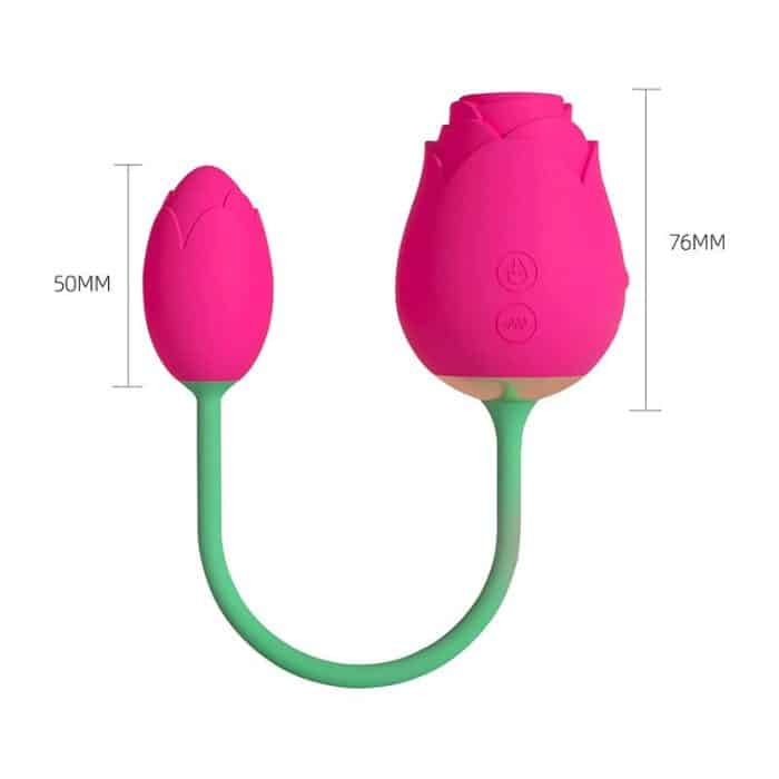 L&B--Vibrador com Estimulador de Clitóris com 10 Modos de Vibração e Pulsação Formato ROSA Recarregável Cod. KKG 1010 - Image 4