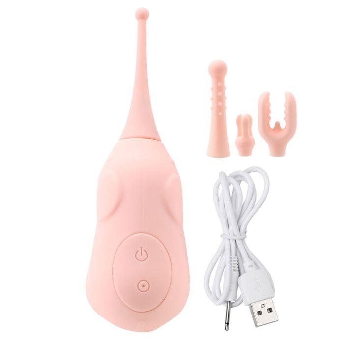 Vibrador Formato Elefante com Três Peças e 10 Modos de Vibração Recarregável Cod. XS 1010