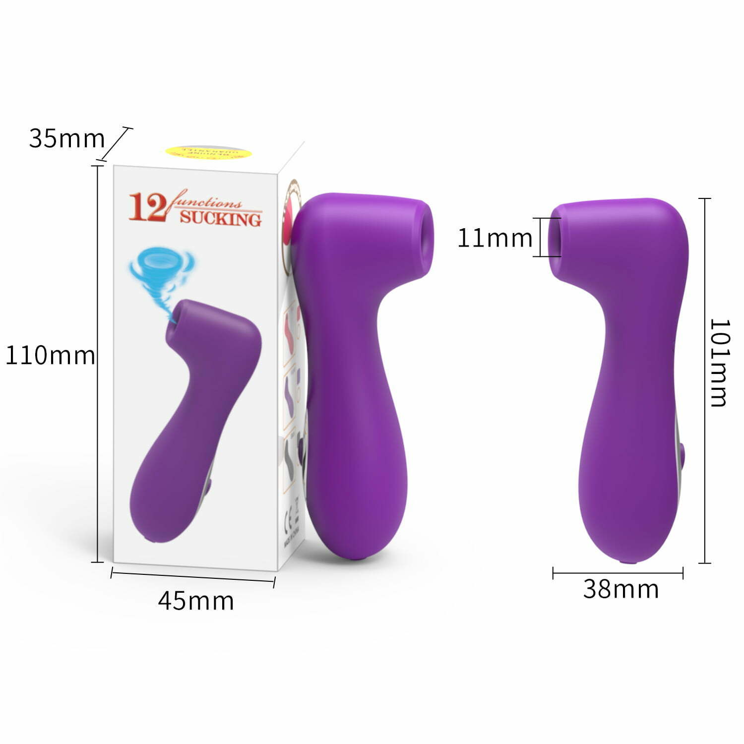L&B--Vibrador com Estimulador de Clitóris com 12 Modos de Pulsação e Vibração Cod. XW 1026 - Imagem 3