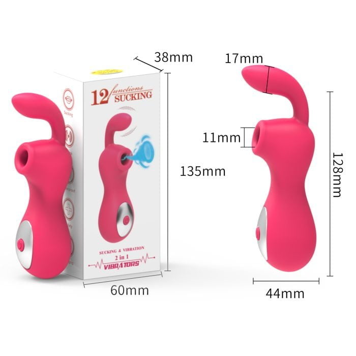 L&B--Vibrador com Estimulador de Clitóris com 12 Modos de Pulsação e Vibração Cod.  XW 1025 - Image 2