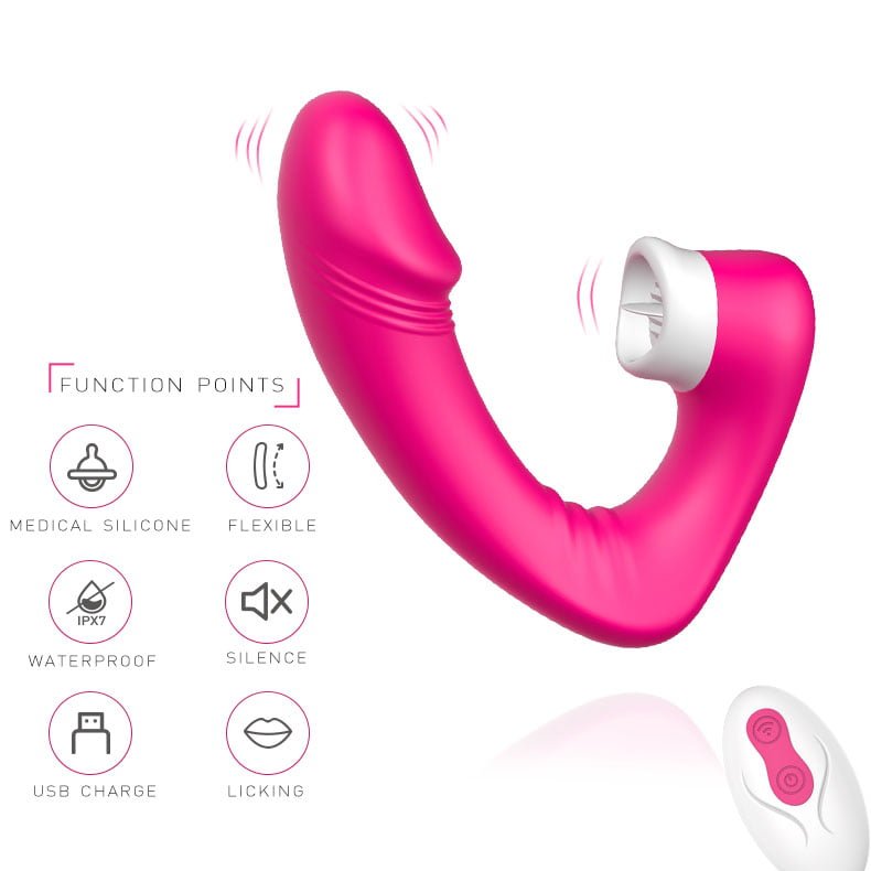 Vibrador Estimulados Língua Para Clitóris E Ponto G Com 9 Modos De Vibração Recarregável Com 1361