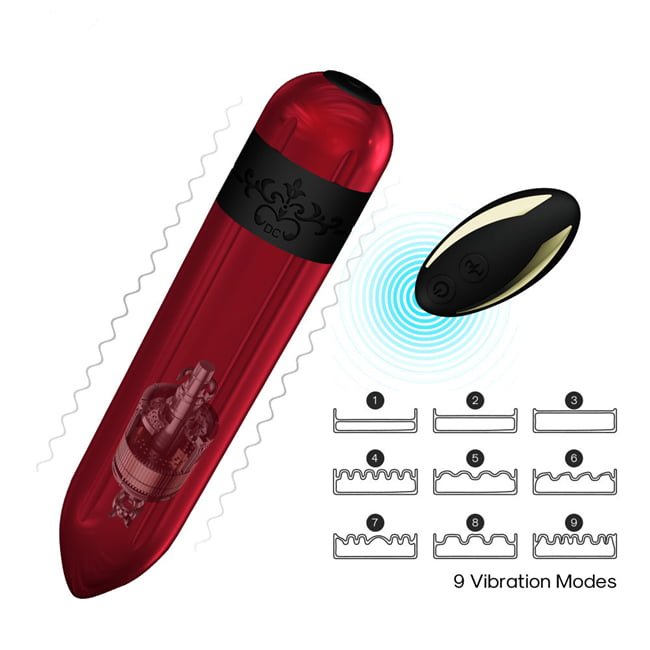 Bullet Recarregável com 9 Modos de Vibração Com Controle Cod. BY10029