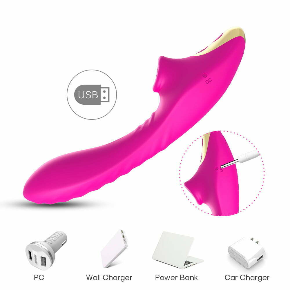 Vibrador com Estimulador de Clitóris e Mamilo com 9 Modos de Vibração e Pulsação Recarregável Cod. BY10020 - Imagem 3