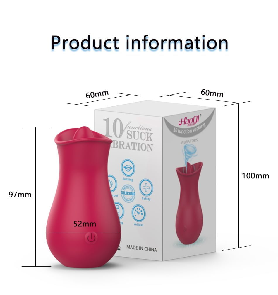 L&B--Vibrador Estimulador de Clitóris com Lingua 10 Modos de Vibração Recarregável Cod.  XW 1037