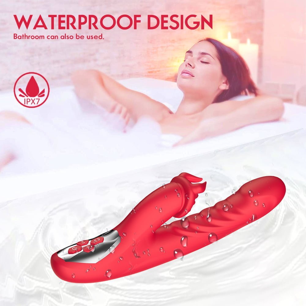 L&B--Vibrador Vai e Vem com Estimulador de Clitóris 10 Modos de Vibração Eecarregável Cod. KKT 1003 - Imagem 2