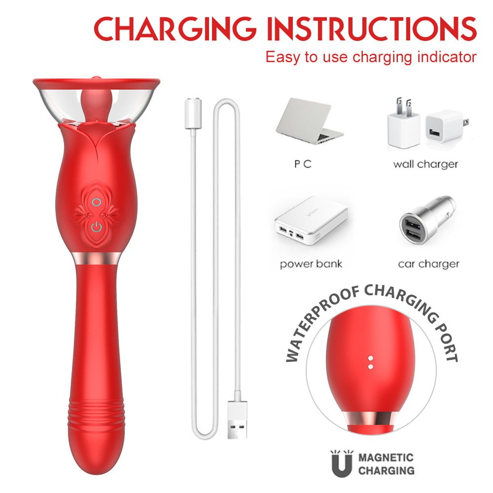 L&B-- Vibrador com Língua e 13 Modos de Sucção e Vibração Recarregável Cod. KKT 1005 - Imagem 2