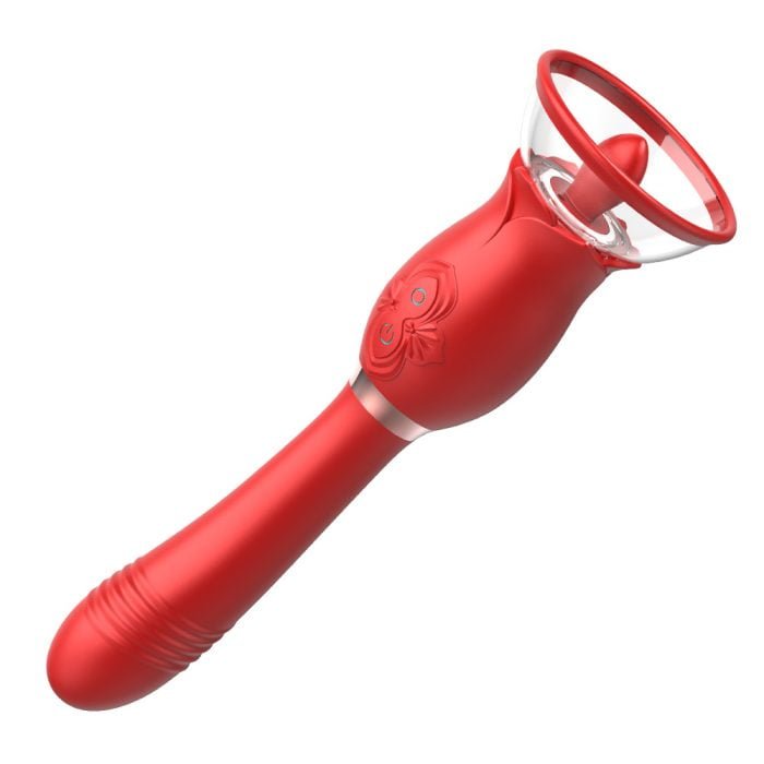 L&B-- Vibrador com Língua e 13 Modos de Sucção e Vibração Recarregável Cod. KKT 1005