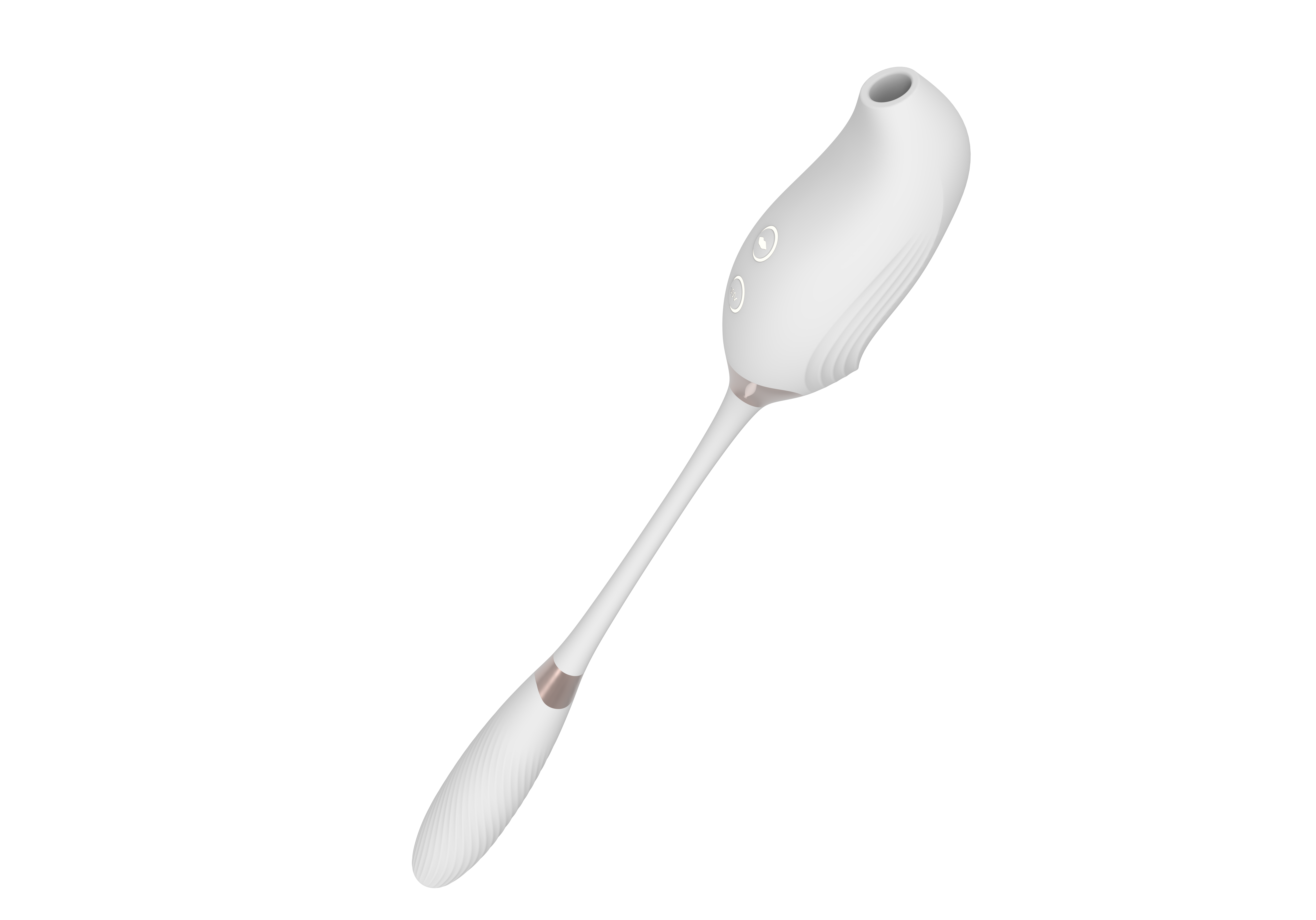 L&B- Vibrador 2 Em 1 Com 10 Modos de Sucção e Vibração Ponteira Estilo Metralhadora Cod. KKS 1001 - Imagem 3