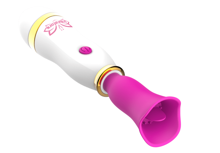 L&B--Vibrador Varinha Mágica 12 Modos de Vibração com Lingua Recarregável Cod. XW 1028 - Image 3