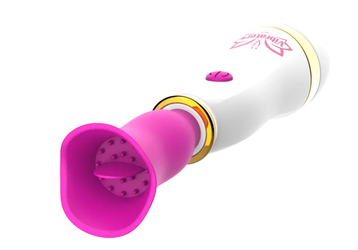 L&B--Vibrador Varinha Mágica 12 Modos de Vibração com Lingua Recarregável Cod. XW 1028