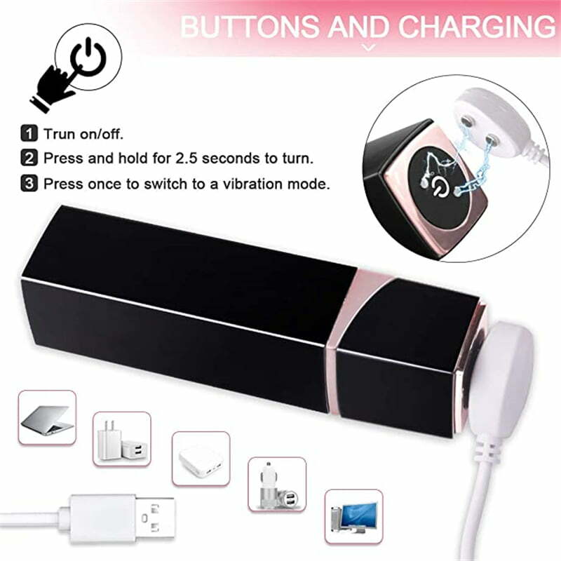 Vibrador Batom 10 Modos de Vibração Recarregável Cod. KKO 1003 - Imagem 2