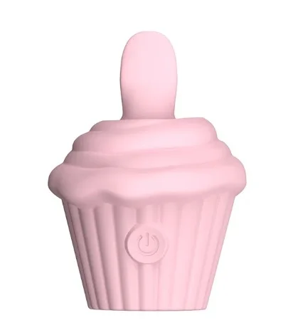 L&Z - Estimulador de Clitóris Cupcake com Língua e 10 Modos de Vibração Recarregável Cod. ML 024