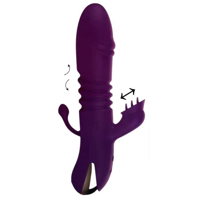 L&Z - Vibrador Com Estimulador De Clitóris e Vai e Vem Cod. ML 2206