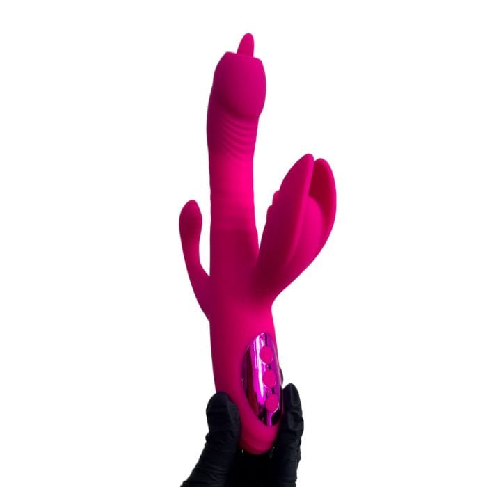 L&Z – Vibrador Rotativo Vai e Vem Com Estimulador De Clitóris Cod. ML 173