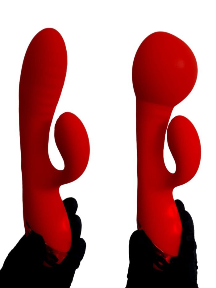 L&Z - Vibrador Inflável com Estimulador De Clitóris Recarregável Cod. ML 485