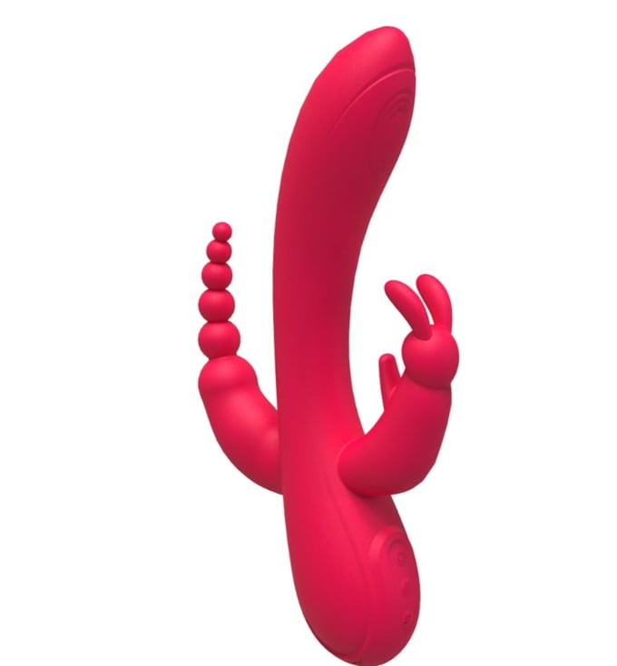 L&Z - Vibrador Triplo 3 em 1 Recarregavel Cod. ML 053-2