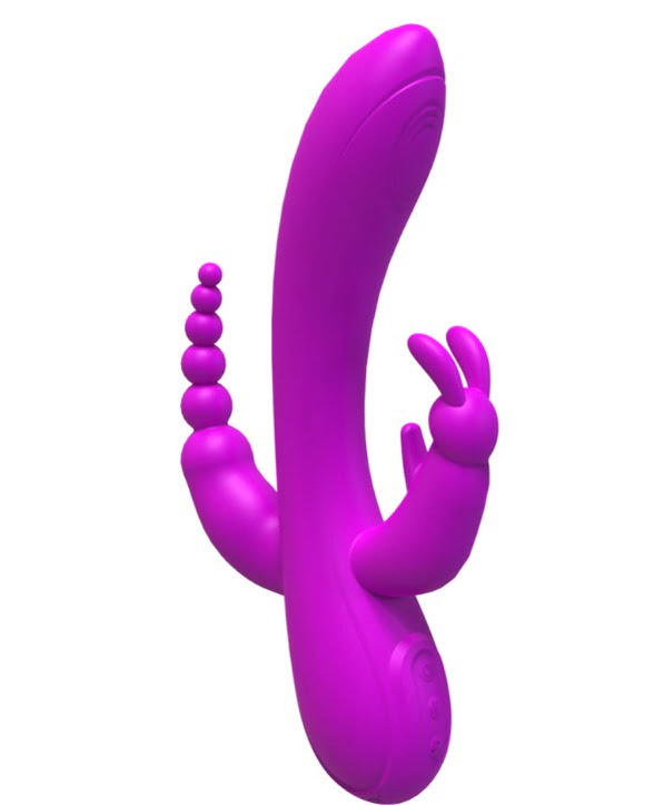 L&Z - Vibrador Triplo 3 em 1 Recarregavel Cod. ML 053-1