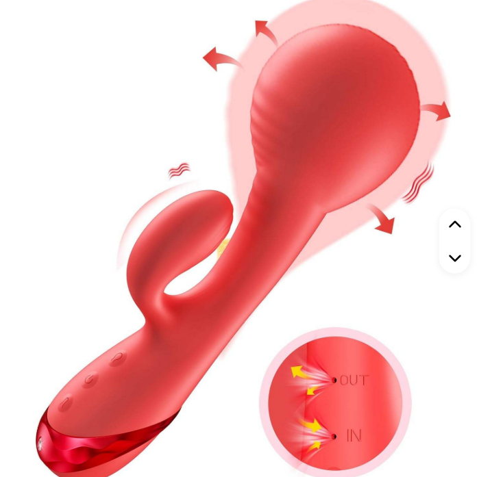 L&Z - Vibrador Inflável com Estimulador De Clitóris Recarregável Cod. ML 485
