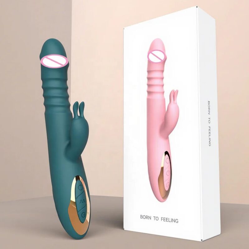 L&Z - Vibrador Rotativo Vai e Vem Com Estimulador De Clitóris Cod. ML 1410