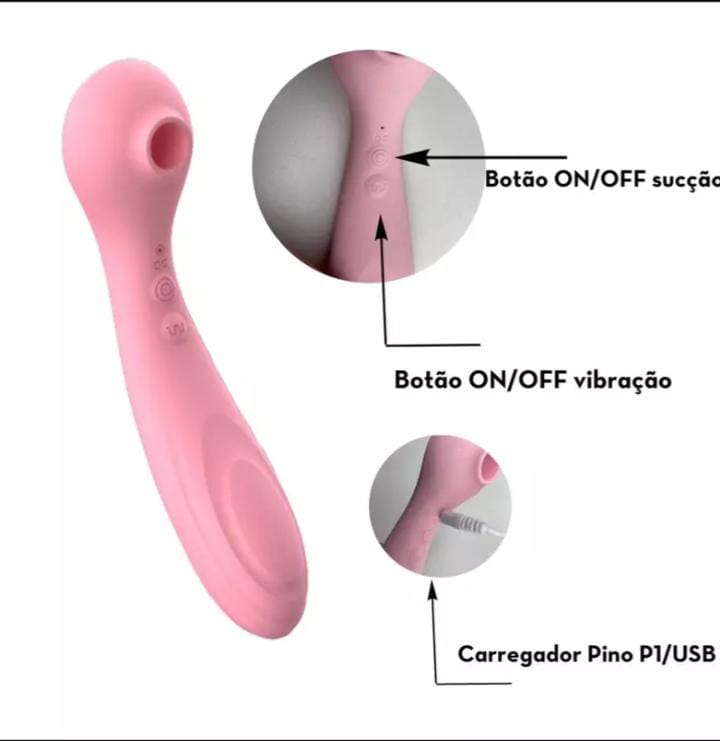 L&Z - Vibrador Com Estimulador Duplo Cod. ML 0291 - Imagem 2