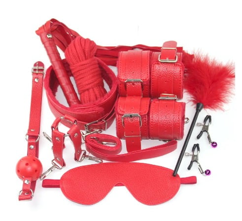 L&Z - Kit Bondage com Grampo de Mamilo 10 peças Cod. ML 80608