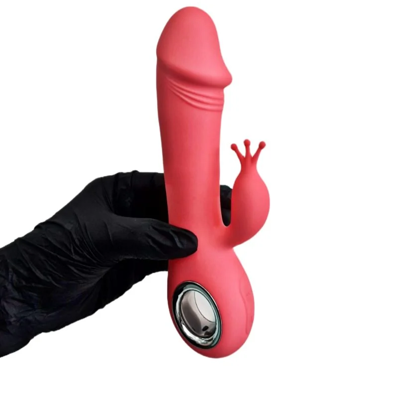 L&Z - Vibrador Rotativo Com Estimulador De Clitóris Recarregável Cod. ML 2046