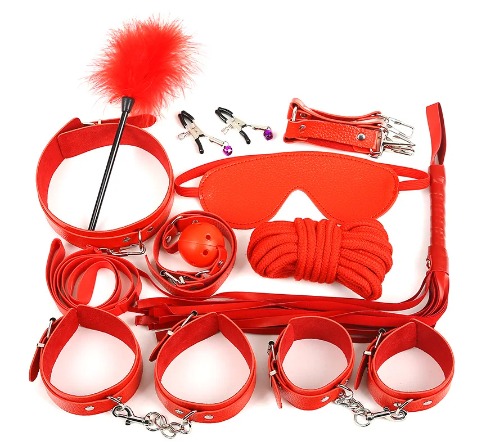 L&Z - Kit Bondage Com Palmatoria e Grampo de Mamilo Cod. ML 80611